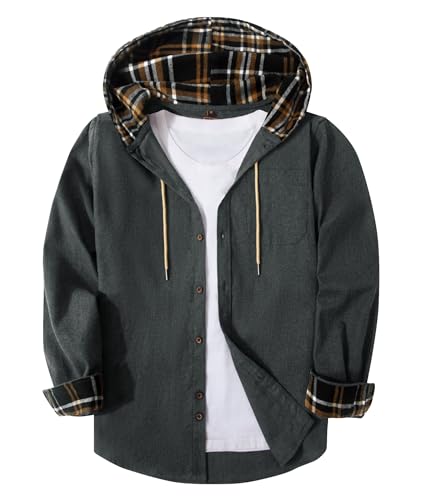 SwissWell Flanellhemd Herren Kariertes Hemd Langarm Holzfällerhemd Casual Button Down Freizeithemd mit Brusttasche von SwissWell