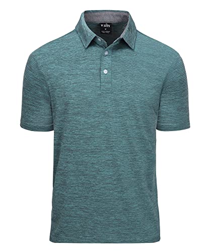 SwissWell Golf Poloshirt Herren Kurzarm Tennis Tshirts Atmungsaktives Outdoor Sommer Slim Fit Sports Männer Casual Poloshirt (088Grün,M) von SwissWell