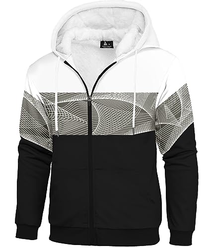 SwissWell Herren Sweatshirts mit Fleece Warm Hoodies für Männer mit Kapuze Sweatshirts Reißverschluss Kapuzenjacke von SwissWell