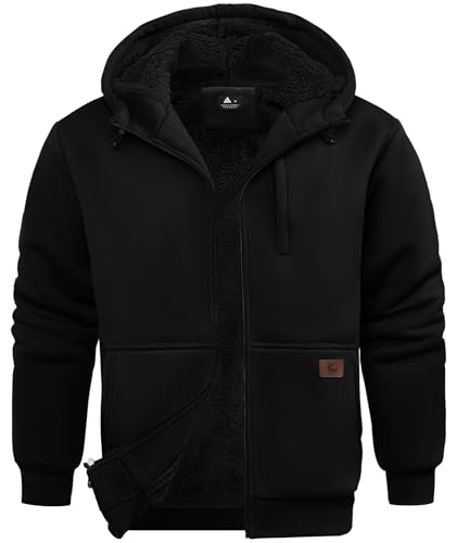 SwissWell Hoodies für Männer mit Kapuze Sweatshirts Warmer Kapuzenpulli Gefütterte Sweatjacke Winter Kapuzenjacke von SwissWell