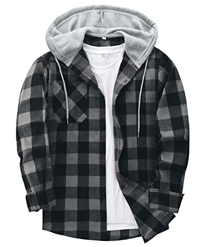 SwissWell Flanellhemd Herren Kariertes Hemd Langarm Holzfällerhemd Casual Button Down Freizeithemd mit Brusttasche von SwissWell