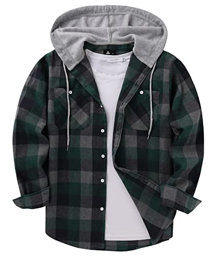 SwissWell Flanellhemd Herren Kariertes Hemd Langarm Holzfällerhemd Casual Button Down Freizeithemd mit Brusttasche von SwissWell