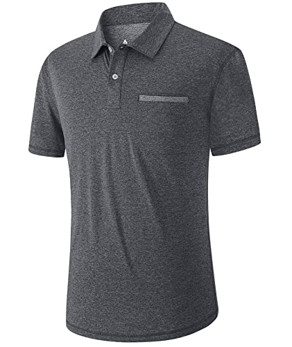 SwissWell Polo Shirts Herren Golf Kurzarm Tennis Tshirts Atmungsaktives Outdoor Sommer Slim Fit Sports Männer Casual Poloshirt (013Marineblau,L) von SwissWell