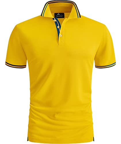 SwissWell Poloshirt Herren Kurzarm Tennis Golf Tischtennis Atmungsaktiv Outdoor Polo Freizeit Schnelltrocknend Knopfleiste Tops für Männer von SwissWell