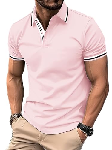 SwissWell Poloshirt Herren Kurzarm Tennis Golf Tischtennis Atmungsaktiv Outdoor Polo Freizeit Schnelltrocknend Knopfleiste Tops für Männer von SwissWell