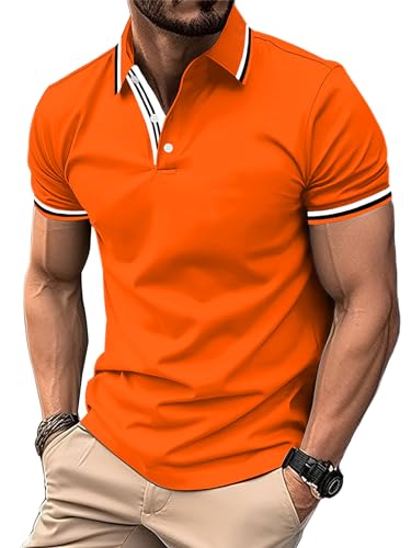 SwissWell Poloshirt Herren Kurzarm Tennis Golf Tischtennis Atmungsaktiv Outdoor Polo Freizeit Schnelltrocknend Knopfleiste Tops für Männer von SwissWell