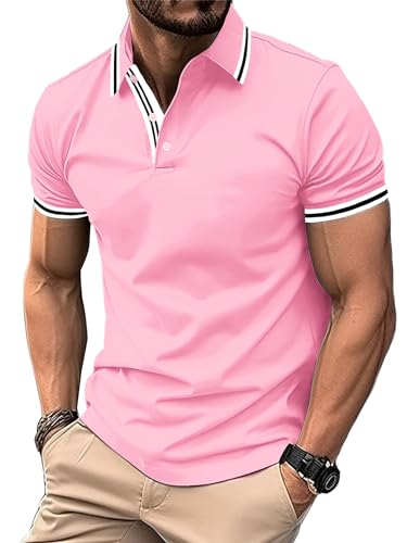 SwissWell Poloshirt Herren Kurzarm Tennis Golf Tischtennis Atmungsaktiv Outdoor Polo Freizeit Schnelltrocknend Knopfleiste Tops für Männer von SwissWell