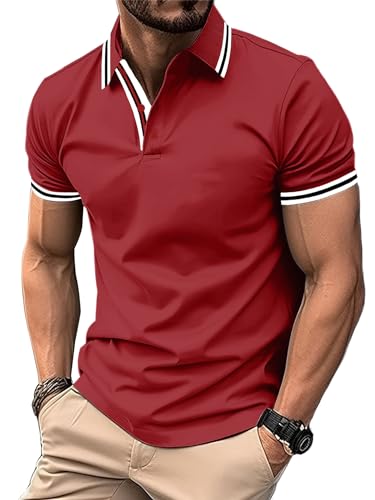 SwissWell Poloshirt Herren Kurzarm Tennis Golf Tischtennis Atmungsaktiv Outdoor Polo Freizeit Schnelltrocknend Knopfleiste Tops für Männer von SwissWell