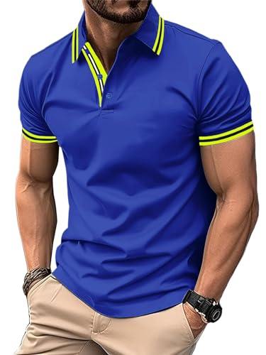 SwissWell Poloshirt Herren Kurzarm Tennis Golf Tischtennis Atmungsaktiv Outdoor Polo Freizeit Schnelltrocknend Knopfleiste Tops für Männer von SwissWell