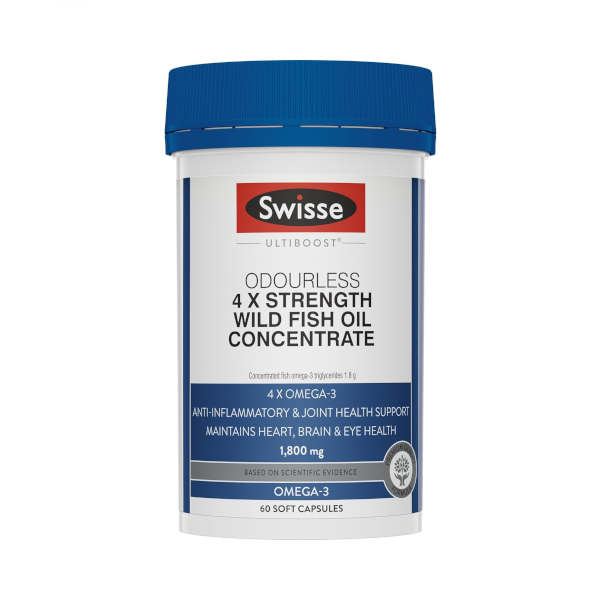 Swisse - 4 X Strength Wild Fish Oil Concentrate - 60 Capsules von Swisse