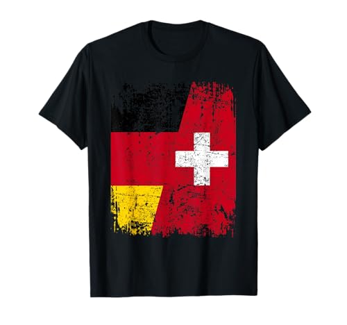 SCHWEIZ DEUTSCHLAND Flagge | Damen Herren Kinder | SWISS T-Shirt SCHWEIZ DEUTSCHLAND Flagge | Damen Herren Kinder | SWISS T-Shirt von Switzerland Family Shop