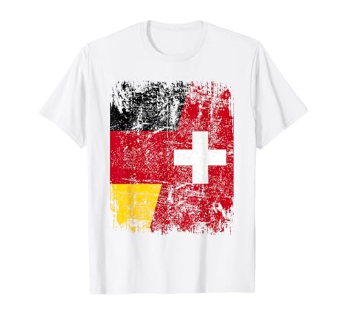 SCHWEIZ DEUTSCHLAND Flagge | Damen Herren Kinder | SWISS T-Shirt SCHWEIZ DEUTSCHLAND Flagge | Damen Herren Kinder | SWISS T-Shirt von Switzerland Family Shop