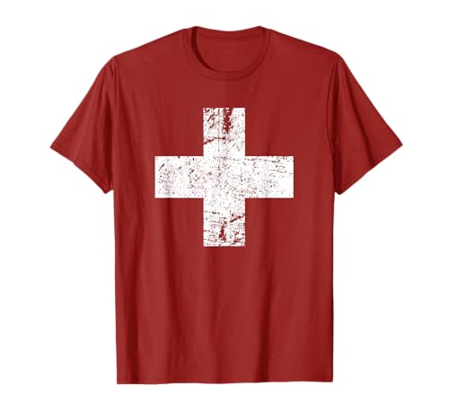 SCHWEIZ Flagge Groß Damen Herren Kinder ROT SCHWEIZ T-Shirt von Switzerland Family Shop