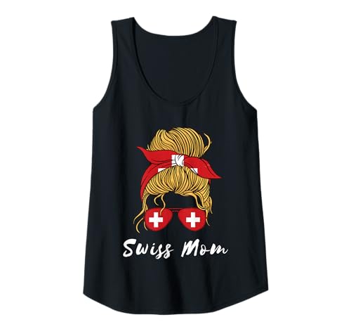 Damen Schweizer Mama Schweizer Flagge Mama Proud Schweiz Mother Roots Tank Top von Switzerland Flag Swiss Roots Schweiz Country