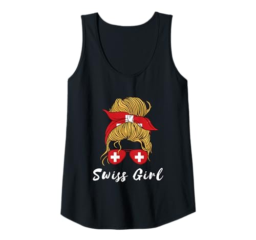 Damen Swiss Girl Proud Schweiz Flagge Schweiz Pride Roots Tank Top von Switzerland Flag Swiss Roots Schweiz Country