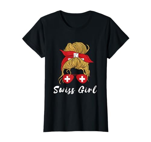 Swiss Girl Proud Schweiz Flagge Schweiz Pride Roots T-Shirt von Switzerland Flag Swiss Roots Schweiz Country