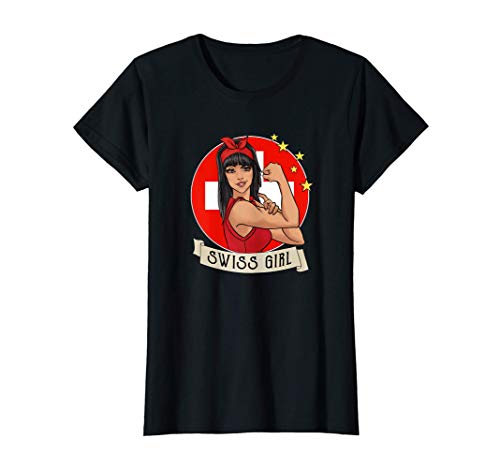 Damen Schweizerin Schweiz T-Shirt von Switzerland Girl .