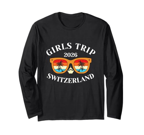 Girls Trip 2026 Schweiz Spring Break 2026 Cruise Vacatio Langarmshirt Girls Trip 2026 Schweiz Spring Break 2026 Cruise Vacatio Langarmshirt von Switzerland Spring Break Attire T-Shirts