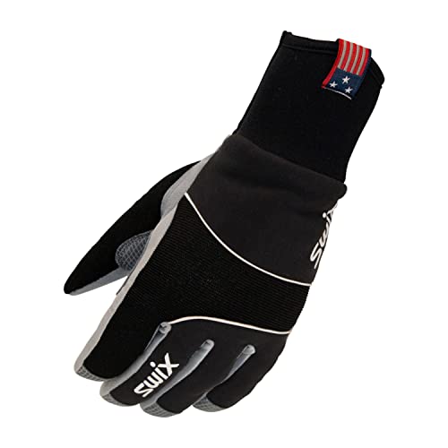 SWIX Herren Star XC 3.0 Strapazierfähige Flexible Atmungsaktiv Warm Isoliert Weich Wintersport Handschuhe, Schwarz/Silber, L von Swix