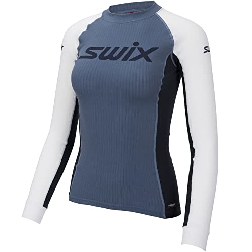 Swix Damen Racex Bodywear Feuchtigkeitstransport Schnell Trocknend Nicht scheuernd Stretch Ärmel Baselayer Top von Swix