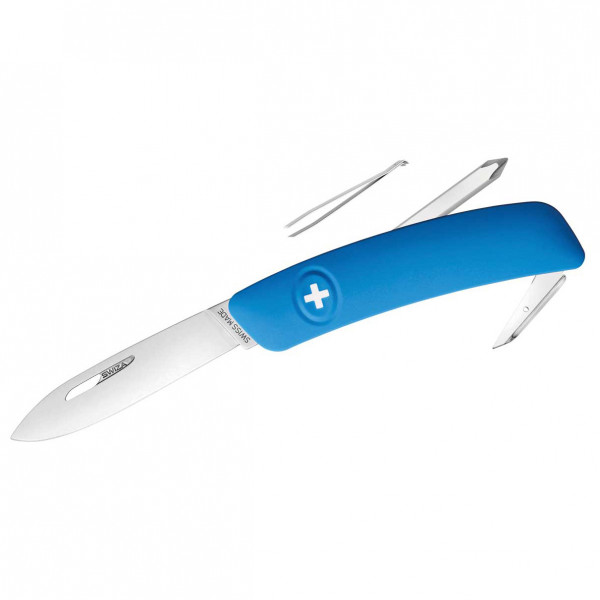 Swiza - Schweizer Messer D02 - Messer Gr 7,5 cm blau/weiß;weiß/rot;weiß/schwarz von Swiza
