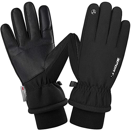 Wasserdichte Winterhandschuhe, Anti-Rutsch-Touchscreen-Handschuhe, 3M Thinsulate Skihandschuhe für Kaltes Wetter, Unisex Sporthandschuhe für Herren und Damen Outdoor Radfahren Skifahren (L) von Swygoo