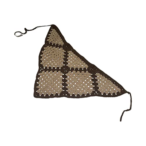Dreieckiges Bandana, Turban, Häkelhaar, Schal, farblich passendes Haarband, gestricktes Stirnband für Damen, trendiges Haar Dreieckiges Bandana, Turban, Häkelhaar, Schal, farblich passendes Haarband, gestricktes Stirnband für Damen, trendiges Haar von Sxett