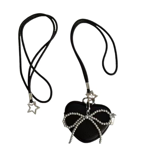 Eleganter Herzanhänger zum Aufhängen, tragbarer Schlüsselanhänger, robuster Baumwollanhänger für Handtaschen, Dekoration für den täglichen Gebrauch, Schwarz Eleganter Herzanhänger zum Aufhängen, tragbarer Schlüsselanhänger, robuster Baumwollanhänger für Handtaschen, Dekoration für den täglichen Gebrauch, Schwarz von Sxett