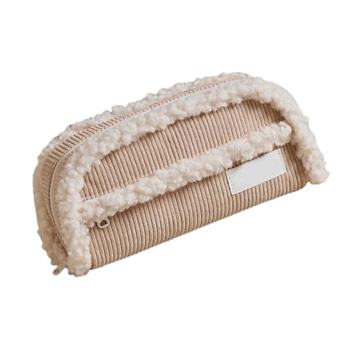 Federmäppchen mit großem Fassungsvermögen, Schreibwaren-Tasche, Bleistiftbeutel, Cord-Bleistifttasche, Make-up-Tasche, Schreibtisch-Organizer für Studenten, Weiße Aprikose Federmäppchen mit großem Fassungsvermögen, Schreibwaren-Tasche, Bleistiftbeutel, Cord-Bleistifttasche, Make-up-Tasche, Schreibtisch-Organizer für Studenten, Weiße Aprikose von Sxett