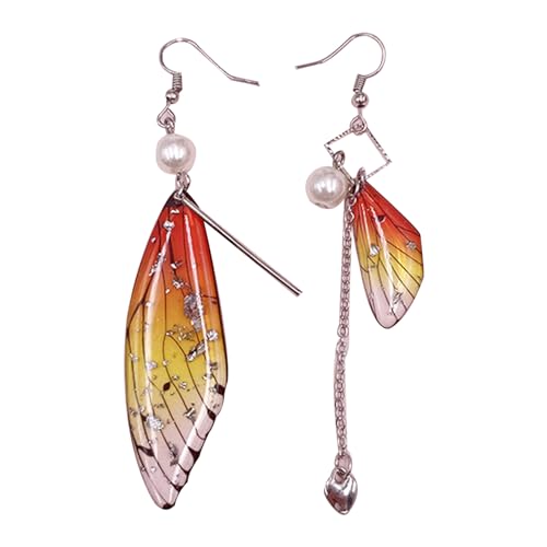 Feen-Zikaden-Ohrringe, Schmetterlingsflügel, Fantasie-Schmuck, Farbverlauf, bunte Strasssteine, Pailletten, lange Tropfen-Ohrringe, Schmetterlingsflügel für Frauen, baumelnder Schmuck für Frauen Feen-Zikaden-Ohrringe, Schmetterlingsflügel, Fantasie-Schmuck, Farbverlauf, bunte Strasssteine, Pailletten, lange Tropfen-Ohrringe, Schmetterlingsflügel für Frauen, baumelnder Schmuck für Frauen von Sxett
