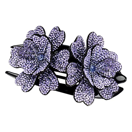 Glänzende Strass-Haarspange für Braut, Haarspangen für Hochzeit, Party, Blumenform, heiße Mädchen-Haarnadel Glänzende Strass-Haarspange für Braut, Haarspangen für Hochzeit, Party, Blumenform, heiße Mädchen-Haarnadel von Sxett