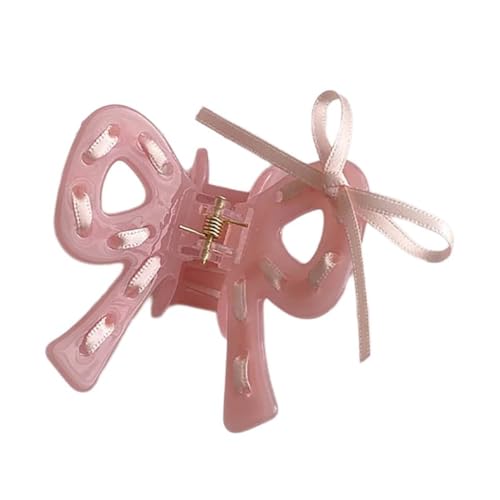 Haarklammer mit zarter Schleife, für Damen, Mädchen, Kieferclip für dünnes Haar, rutschfeste Haarklammer, zarte Reise-Haarspange von Sxett