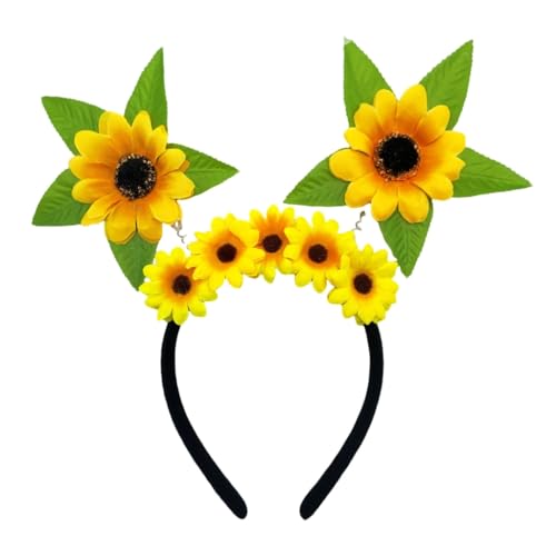 Haarreif mit Sonnenblume, leuchtende Farben, bequemes Tragen für Musikfestivals und Partys Haarreif mit Sonnenblume, leuchtende Farben, bequemes Tragen für Musikfestivals und Partys von Sxett