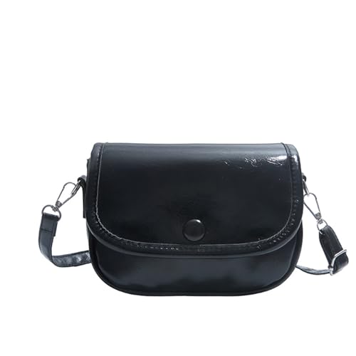Kleine quadratische Damen-Umhängetasche, PU-Leder, einfache Umhängetasche, koreanischer Stil, Kuriertasche, trendige Pendlertasche, Schwarz von Sxett