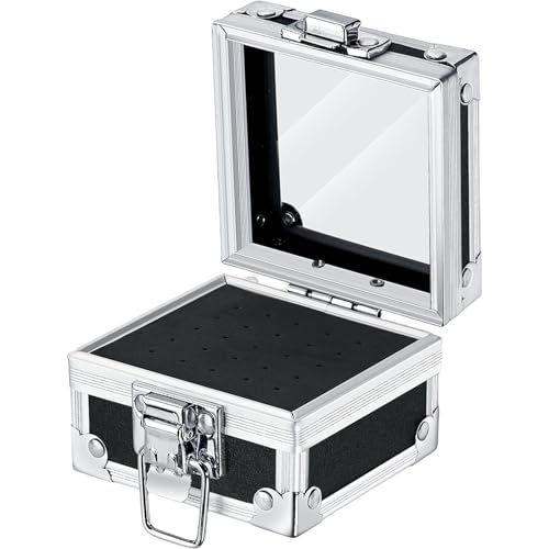 Kompaktes Maniküre-Zubehöretui aus Metall mit 25 Haltern, Organizer für Nägel und Bits von Sxett