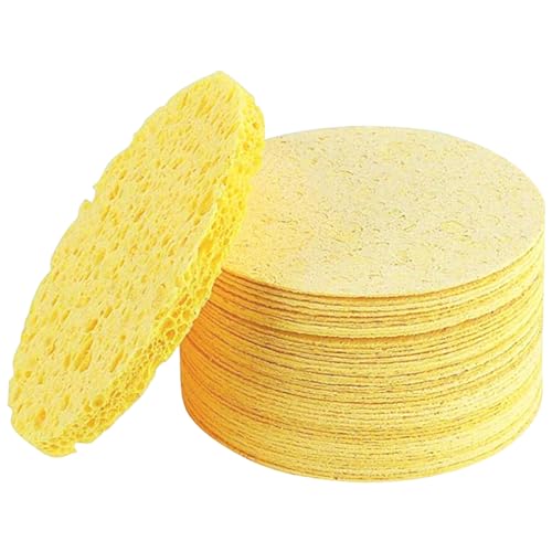 Komprimierte Gesichtsschwämme, Gesichtsreinigung, wiederverwendbar, Make-up-Entferner, Reise- und Kosmetikschwämme, Gesichtsreinigung, 30 Stück von Sxett