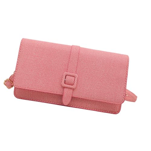 Modische Umhängetasche für Damen, kleine quadratische Tasche, Pendlertasche, stilvolle Umhängetasche, PU-Leder, Kuriertasche, rose von Sxett