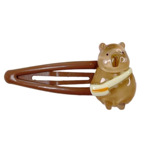 Niedliche Cartoon-Tier-Haarspange für Mädchen, Kinder, Haarspangen, Nagetiere, Capybaras, handgefertigte Haarnadeln, schöne Haarnadeln von Sxett