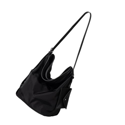 Praktische übergroße Tasche für den täglichen Gebrauch, verstellbarer Schultergurt, praktische Nylon-Unterarmtasche, Freizeit, Arbeit, Reisen, Essentia, Schwarz von Sxett