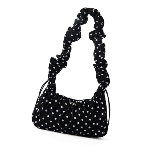 Schlichte Achseltasche für Damen, koreanische Stile, Crossbody-Tasche, Pendlertasche, gepunktet, Umhängetasche, plissiert, Messenger-Tasche Schlichte Achseltasche für Damen, koreanische Stile, Crossbody-Tasche, Pendlertasche, gepunktet, Umhängetasche, plissiert, Messenger-Tasche von Sxett