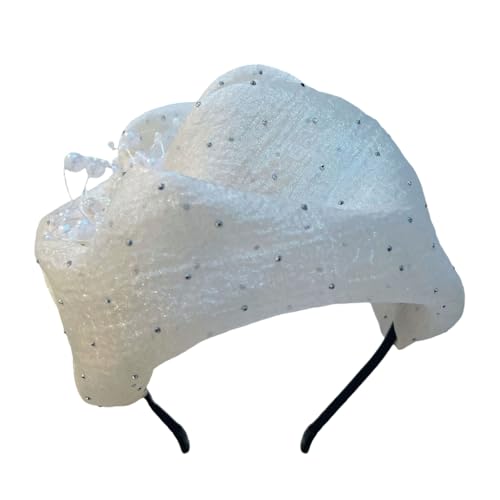 Schwarze Musselin-Stirnbänder mit Strasssteinen, raffinierter Abend-Haarreif für stilvolle Frauen von Sxett