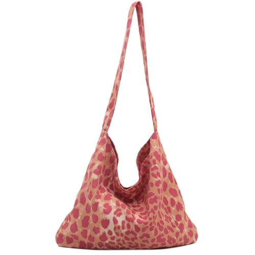 Stilvolle Canvas-Umhängetasche mit Tiermuster, Mehrzweck-Handtasche mit großem Fassungsvermögen, für Einkaufen, Schule, Arbeit und Reisen, Leopardenmuster, a, One Size Stilvolle Canvas-Umhängetasche mit Tiermuster, Mehrzweck-Handtasche mit großem Fassungsvermögen, für Einkaufen, Schule, Arbeit und Reisen, Leopardenmuster, a, One Size von Sxett