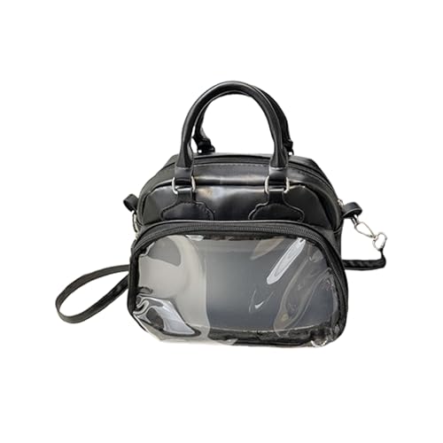 Stilvolle PUSpacious Umhängetasche mit verstellbarem Riemen, lässige Crossbody-Tasche für Damen und Herren, für den täglichen Gebrauch, Schwarz von Sxett