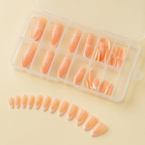 Sxett 120x Falsche Nägel French Tip Falsche Nägel Full Stick on Nails Press on Nails Künstliche Nägel für Frauen von Sxett