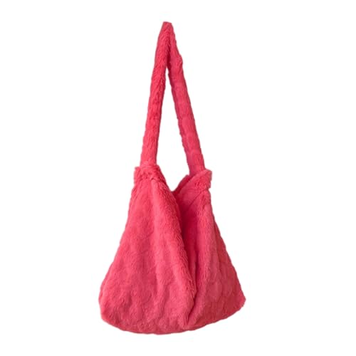 Sxett 2023 Umhängetasche Unterarmtasche Vielseitige Mode Winter Handtasche Große Kapazität, hot pink von Sxett