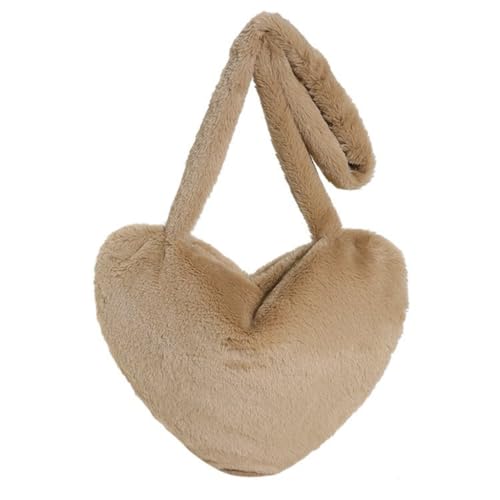 Sxett Achseltasche Herzförmige Umhängetasche Vintage Vielseitige Unterarmtasche für Damen, khaki von Sxett