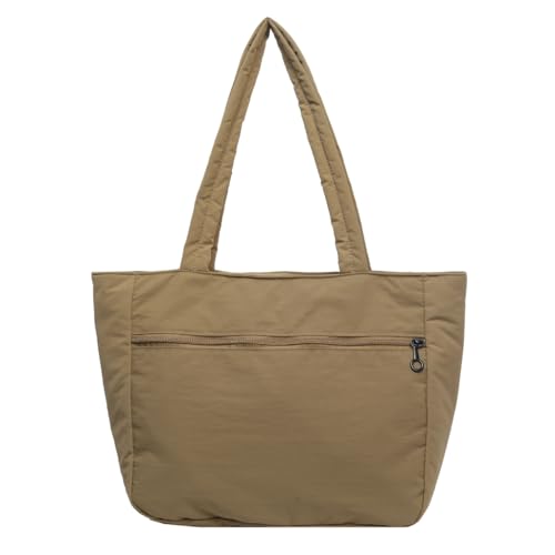 Sxett Einkaufstasche, Schultertasche für Mädchen, Damen, modisch, trendig, für Schule, Bücher, khaki von Sxett