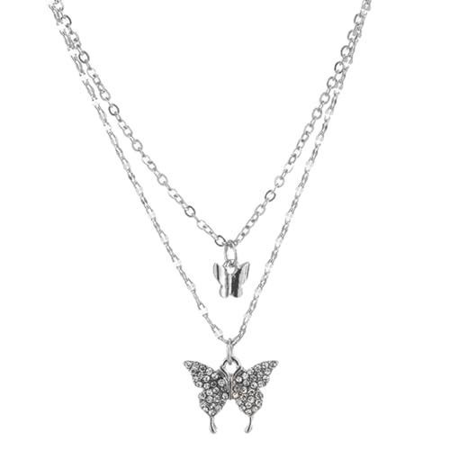 Sxett Elegante Schmetterlings-Halskette, Schmuck, schöner Schmetterlings-Anhänger, schöne stapelbare Halskette, Wie beschrieben von Sxett