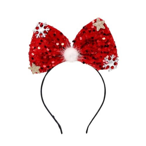 Sxett Festliches Stirnband Weihnachten Schneeflocke Kopfbedeckung Prinzessin Party Foto Requisiten Party Kopfbedeckung Urlaub Zubehör von Sxett
