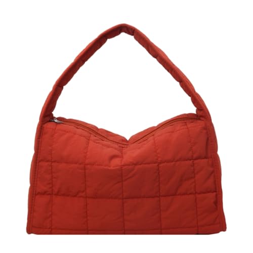 Sxett Große Kapazität Schultertasche Gesteppte Puffer Bag Handtasche für Reisen und den täglichen Gebrauch, Orange von Sxett